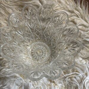 Elegant Crystal Cut Glass Bowl